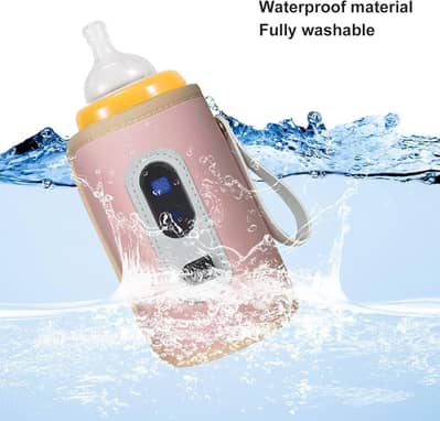 Baby Bottle Warmer 5 Adjustable Speed Digital Display USB Portable