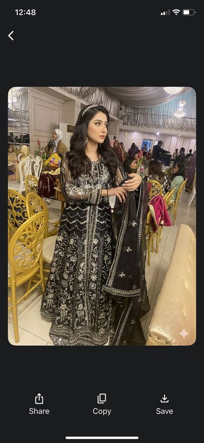 Black open style maxi