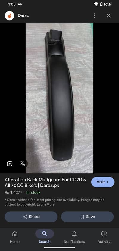 need alteration back mudguard for bike