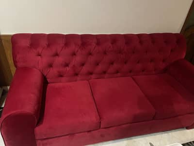 Red sofas
