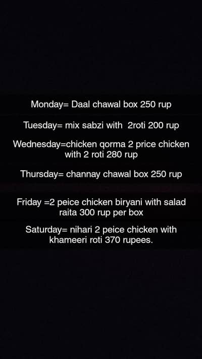 Bismillah Foods. hum schooll hostel office k lye khanay ka order laitay