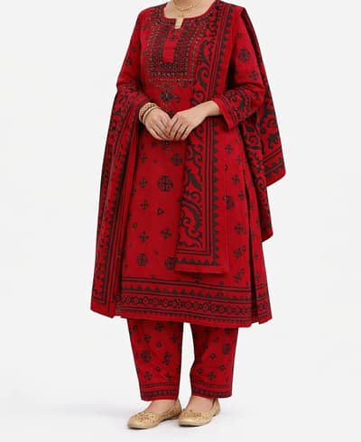 3 pcs/ party dress/ Eid collection/ branded suit/