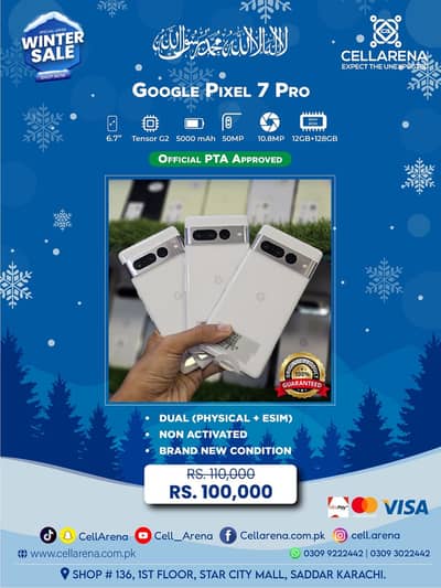 WINTER SALE GOOGLE PIXEL 7 & 7 PRO PTA APPROVED - CELLARENA