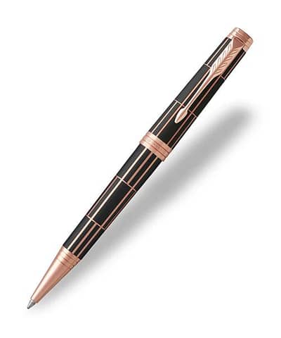 Parker premier Luxury Brown pgt ball point pen original 18kgold plated