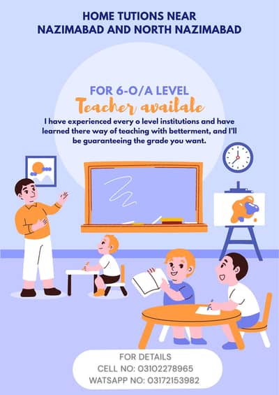 Home tutions for grade 6 to o levels(every subject)