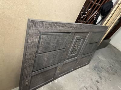 Wooden Bed Complete Grey Colour