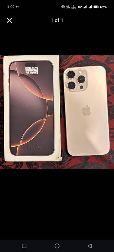 iPhone 16pro max factory unlocked 256gb desert colour