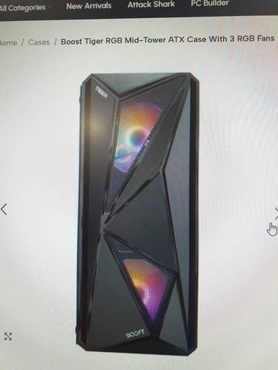 boost tiger rgb case mid tower ATX