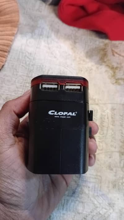 Clopal Universal World Travel Adapter with Dual USB Ports