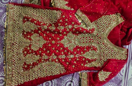 Luxury Red Bridal Lehenga (3PC) – Wedding Wear | One Time Used