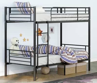 Iron Bunk Bed, Bunker, Single bed, Double Bed, side tables, furniture