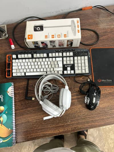 gaming keyboard,gaming headphones,mouse and 1080p webcam available
