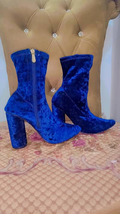  Royal Blue Velvet Coat Shoes – Class in Every Step