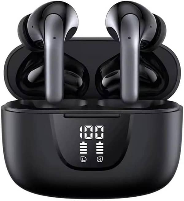 West Point WP-145 Airpod 1 Year Official Warranty TWS airpods Stereo Earbuds: Active Noise Cancellation earbuds (ANC), Quad Mic & ENC Earphone Digital Display, and Custom EQ earphones