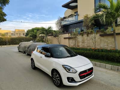 SUZUKI SWIFT GLX CVT 1.2cc MODEL 2022(NOV) ORIGINAL WHITE COLOR
