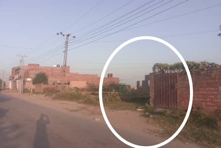 3 Marla corner commercial plot with 22ft front on sale located on 50ft road near New defence road and Ferozepur road gajjumate few steps from 200ft road kahna nau Lahore