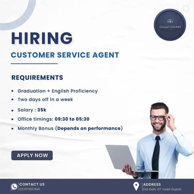 Global LinkINN required Customer service agent