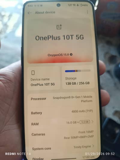 OnePlus 10T 16+12+256 GB ALL Ok Condition 9 by 9
