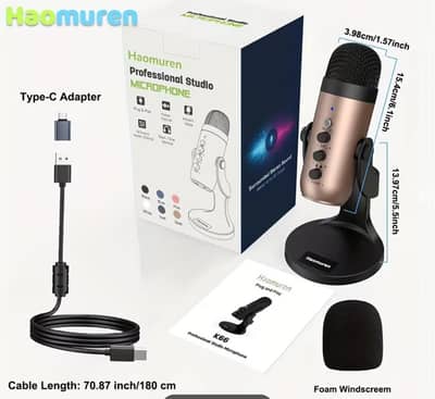 Colour white Haomuren professional Microphone noise reduction