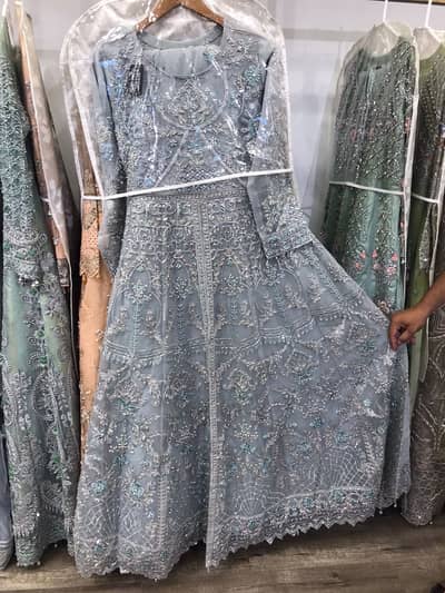 Beautiful embellish maxi party wear