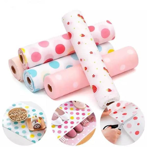 Kitchen and Drawer Liner Cabinet Pad Dust-Proof Damp-Proof Paper Waterproof Table Mat, Cabinet Roll 45x160cm