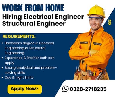 Electrical Engineer / Structural Job || Remote Job || Male & Female