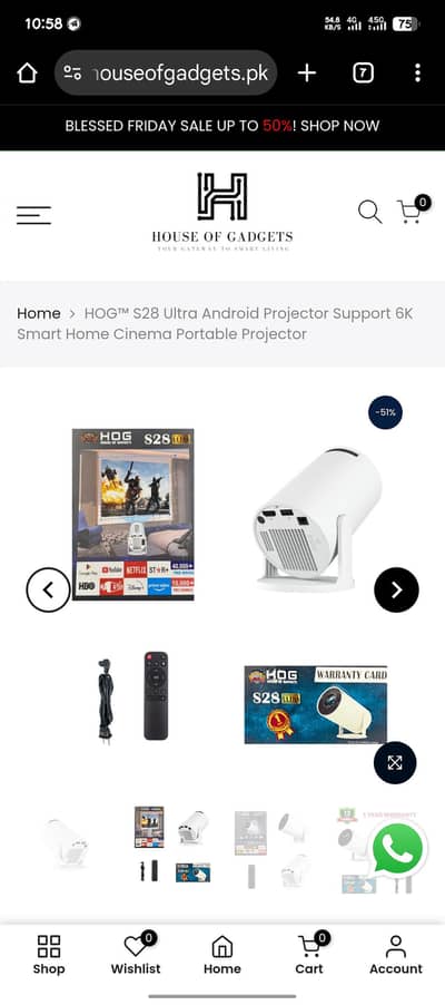 Projecter s28 4k Portable