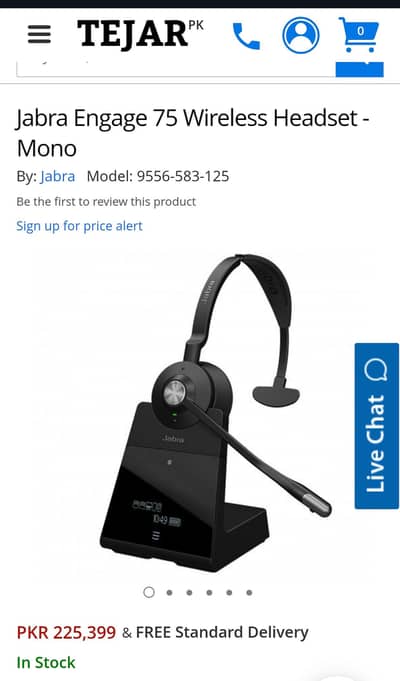 Jabra Engage 75 Wireless Headset - Mono