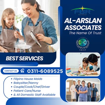 Maids / House Maids / Chef / House Cook / Baby Sitter Maid available