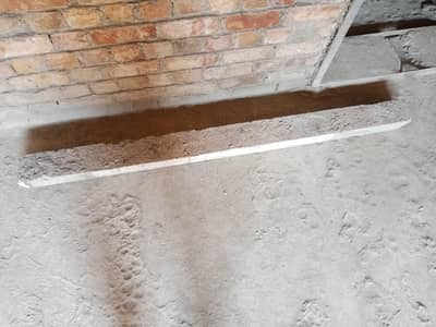 concrete slap 1 feet / 4.5 feet and 3 inch  total 13slap. 1 small beem