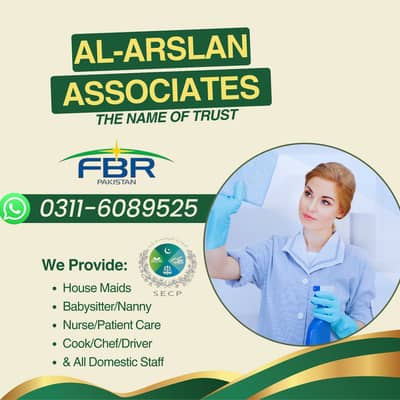 Maids / House Maids / cook / House chef / Baby Sitter maid available