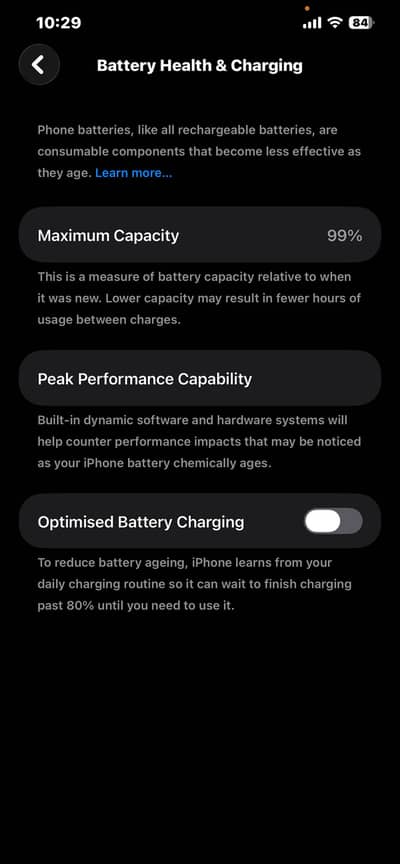 White colour 10/10 condition battery health 98%