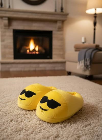  Emoji Style Soft Slippers – Super Comfortable
