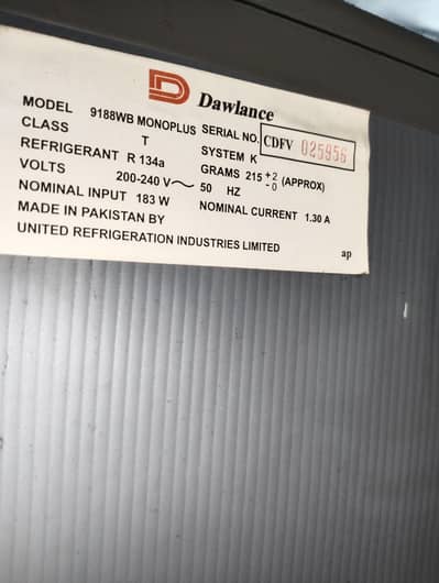 Dawlance fridge
