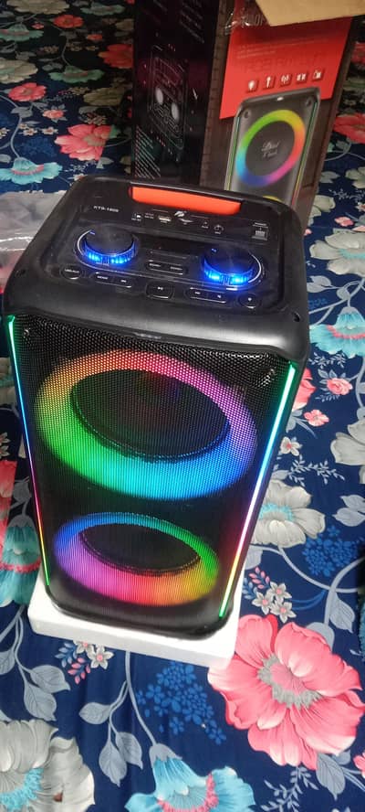 KTS-1909 Bluetooth Karaoke Speaker Dual 8 Inch with Mic  || whole sale