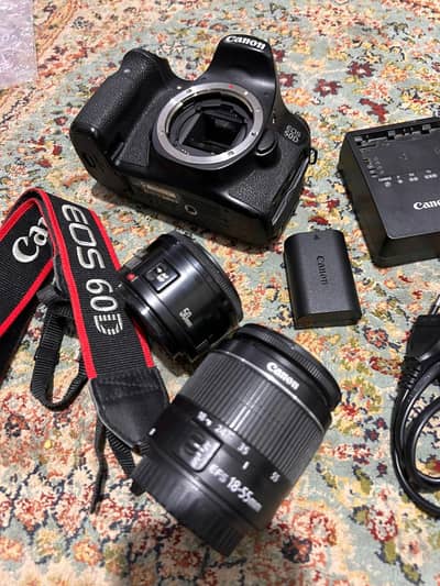 Canon EOS 60D DSLR Camera | 18-55mm + 50mm Lens | Full Kit
