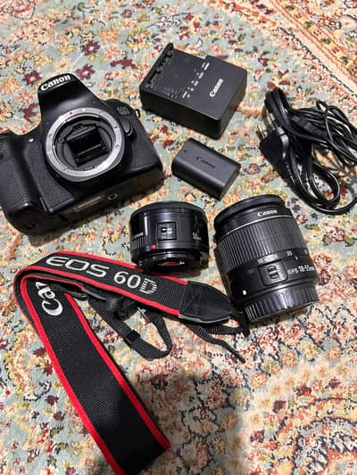 Canon EOS 60D DSLR Camera | 18-55mm + 50mm Lens | Full Kit