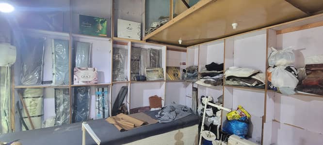 Racks and counter for cloth shop