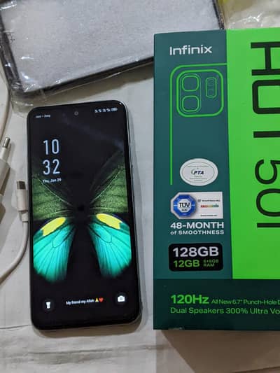 Infinix Hot 50 i ram 6+6/128 warranty 6 month available full box