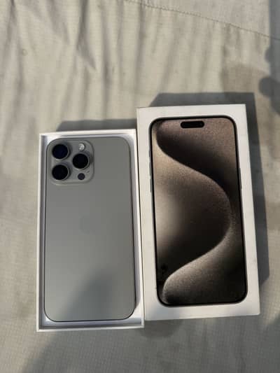 Iphone 15 pro max dual sim pta approved natural titanium 10/10