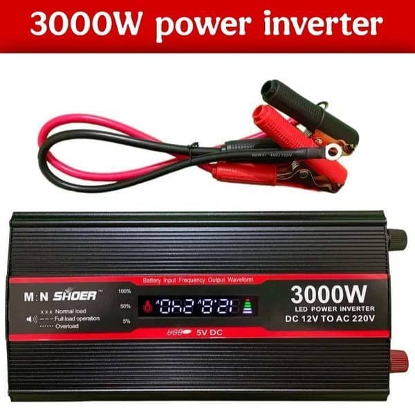 MN Suoer 3000W Inverter SDA-3000W Smart Digital Solar Power USB 12V DC to 220VAC Dual Output in Pakistan