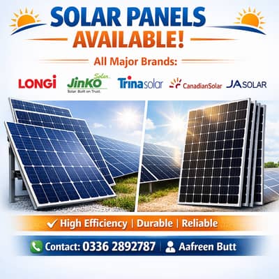 Solar panels jinko/ longi x10 / Trina with 12 years warranty