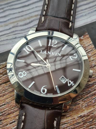 Lanvin Swiss, 42mm Choco dial. 3 months machine warrenty.