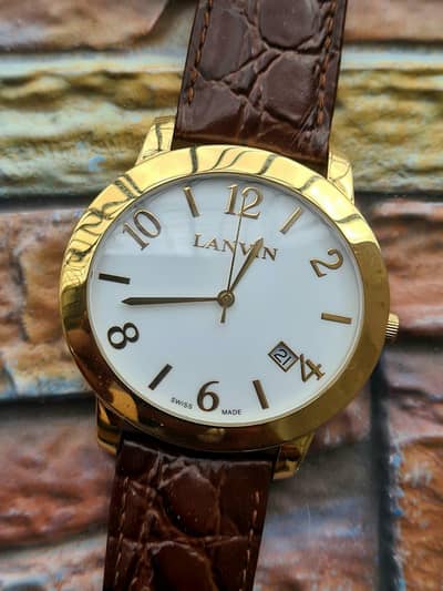 Lanvin Swiss Quartz, 42mm SGP case. 3 months machine warrenty.