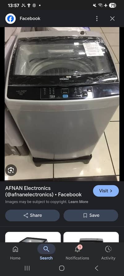 haier used auto washing machine