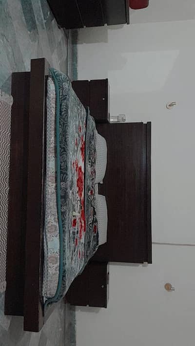 100%wooden bed set king bed set darck clr