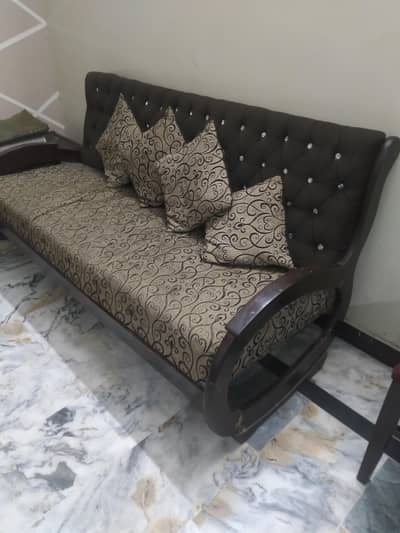 simple desingn heavy wooden sofa set