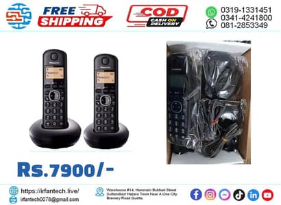 Dual Handset PTCL Landline Digital Cordless phone/Wireless telephone.