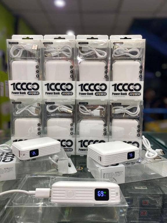 10000 MAH Power bank with 2 USB charging ports gives fast charging experience to iPhone Samsung Xiaomi Infinix Tecno Oppo Vivo Oneplus Realme Redmi And Other All Android