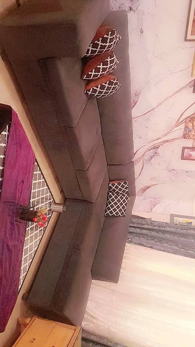 L shape sofa used only 2 year in gray volour